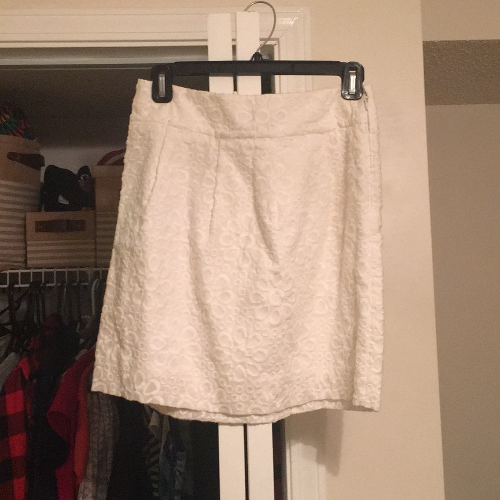 White patterned skirt